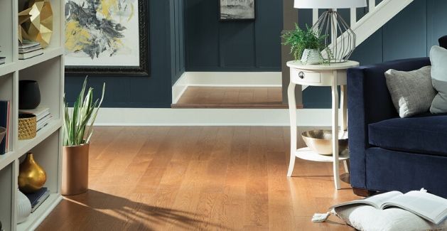 White Oak Hardwood Flooring in casual living room